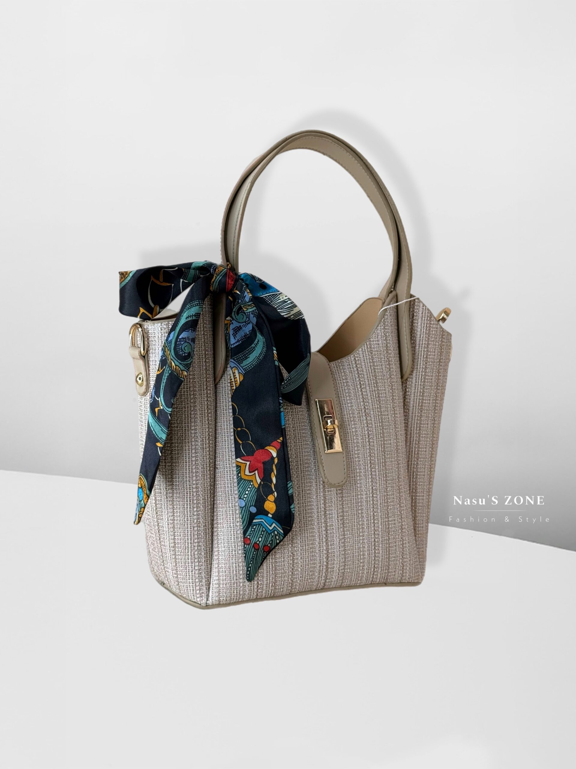 Beige Shital Pati Bag - Image 2