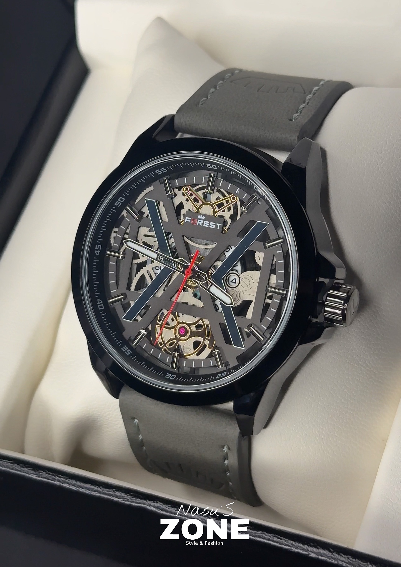 FOREST-F984 LB (genuine leather belt watch) - Image 6