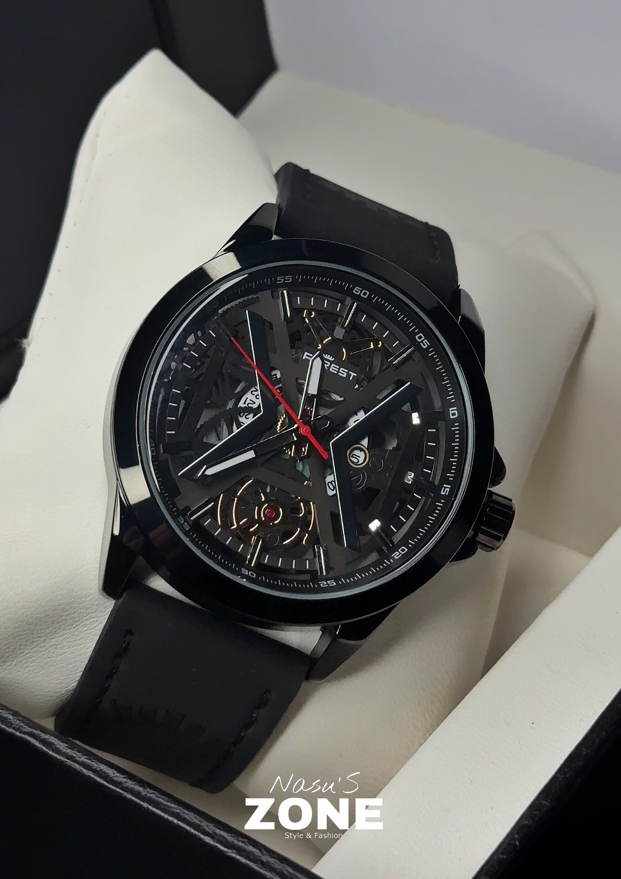 FOREST-F984 LB (genuine leather belt watch) - Image 7